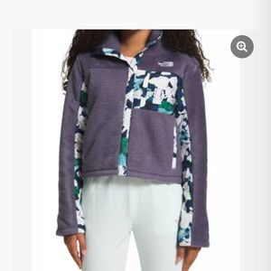 The North Face Kids Purple and Floral Fleece Jacket